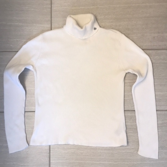 Ralph Lauren 100% Cotton White Turtle Neck - Picture 3 of 3